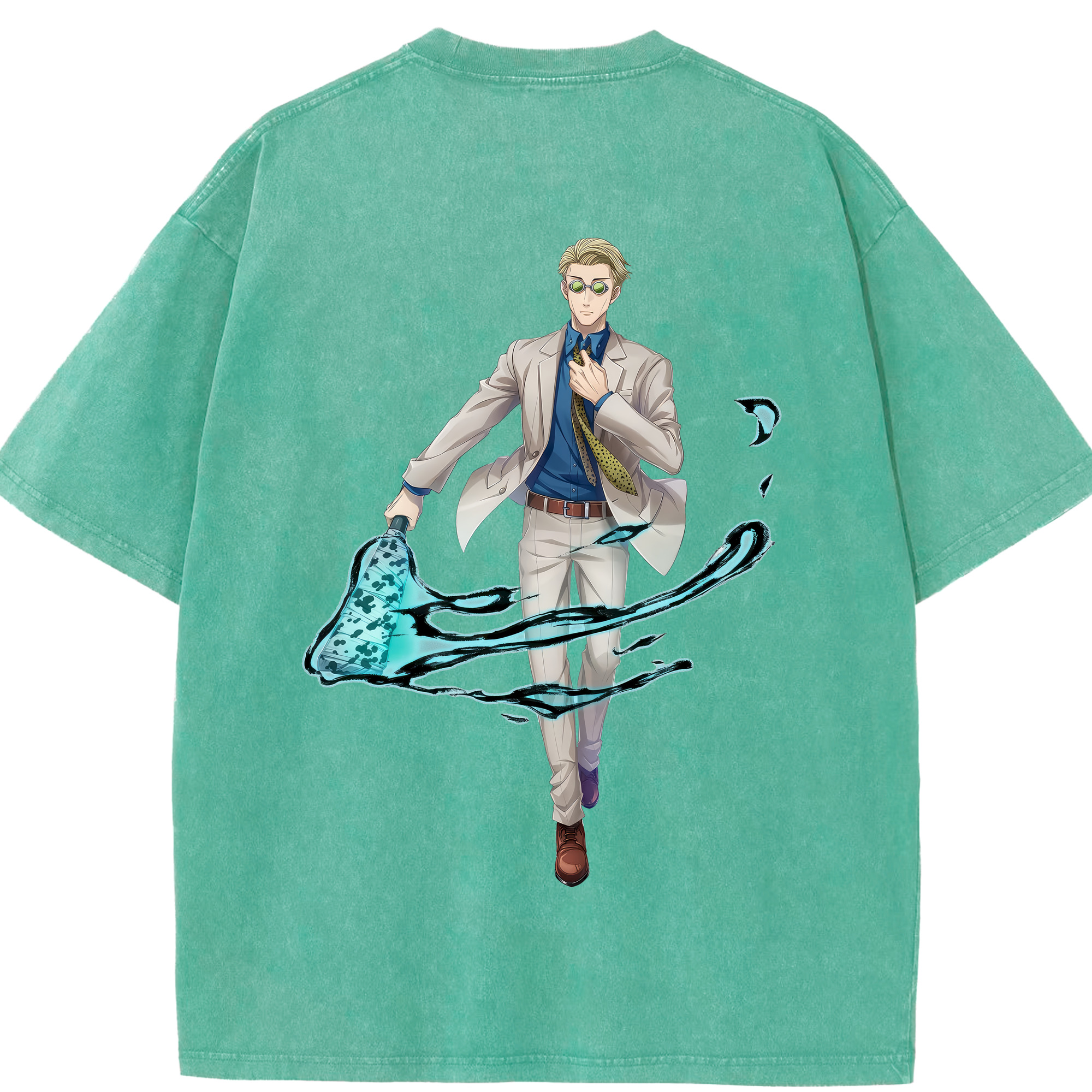 （画像用） 呪術廻戦 Jujutsu Kaisen 綿100% ヴィンテージ風 半袖Tシャツ（背面プリント）